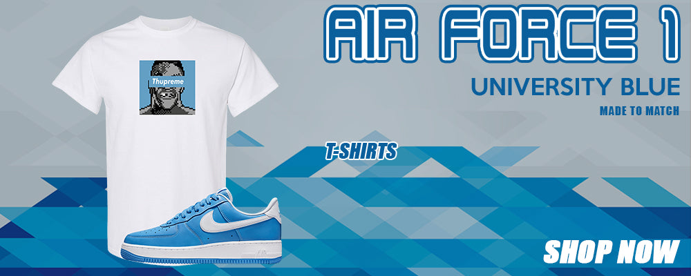 University Blue Low AF1s T Shirts to match Sneakers | Tees to match University Blue Low AF1s Shoes