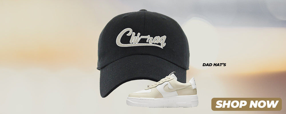 Pixel Cream White Force 1s Dad Hats to match Sneakers | Hats to match Pixel Cream White Force 1s Shoes