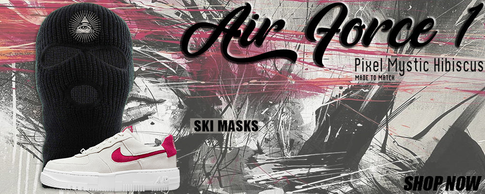 Mystic Hibiscus Pixel AF1s Ski Masks to match Sneakers | Winter Masks to match Mystic Hibiscus Pixel AF1s Shoes