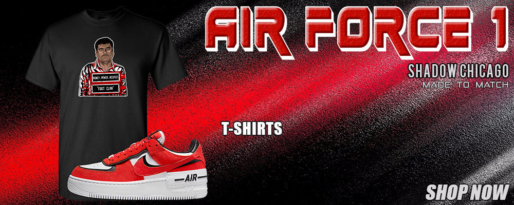 Shadow Chicago AF 1s T Shirts to match Sneakers | Tees to match Shadow Chicago AF 1s Shoes