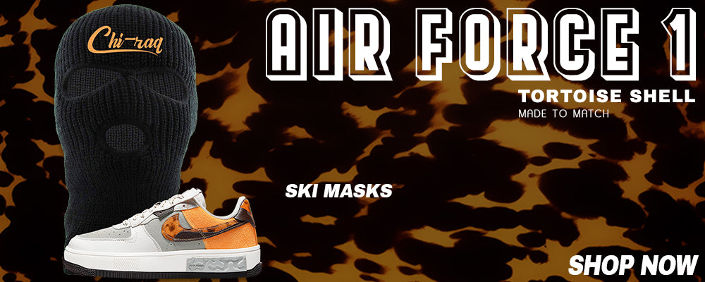 Tortoise Shell AF 1s Ski Masks to match Sneakers | Winter Masks to match Tortoise Shell AF 1s Shoes