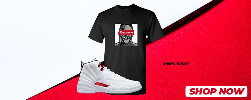 Twist White Red 12s T Shirts to match Sneakers | Tees to match Twist White Red 12s Shoes