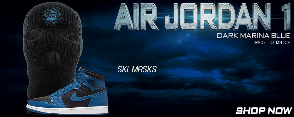 Dark Marina Blue 1s Ski Masks to match Sneakers | Winter Masks to match Dark Marina Blue 1s Shoes