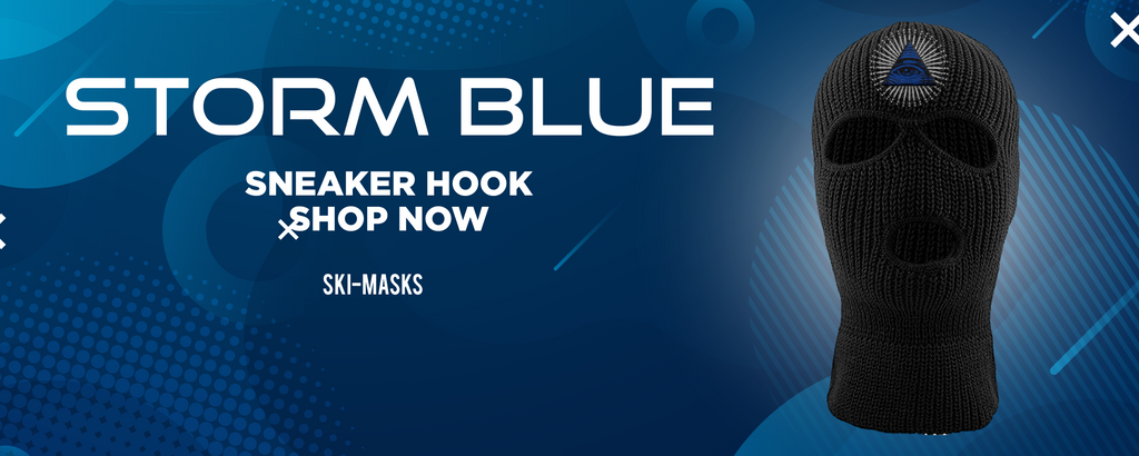 KO Storm Blue 1s Ski Masks to match Sneakers | Winter Masks to match KO Storm Blue 1s Shoes