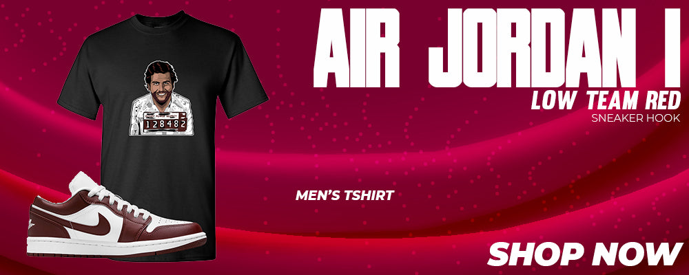 Air Jordan 1 Low Team Red T Shirts to match Sneakers | Tees to match Nike Air Jordan 1 Low Team Red Shoes