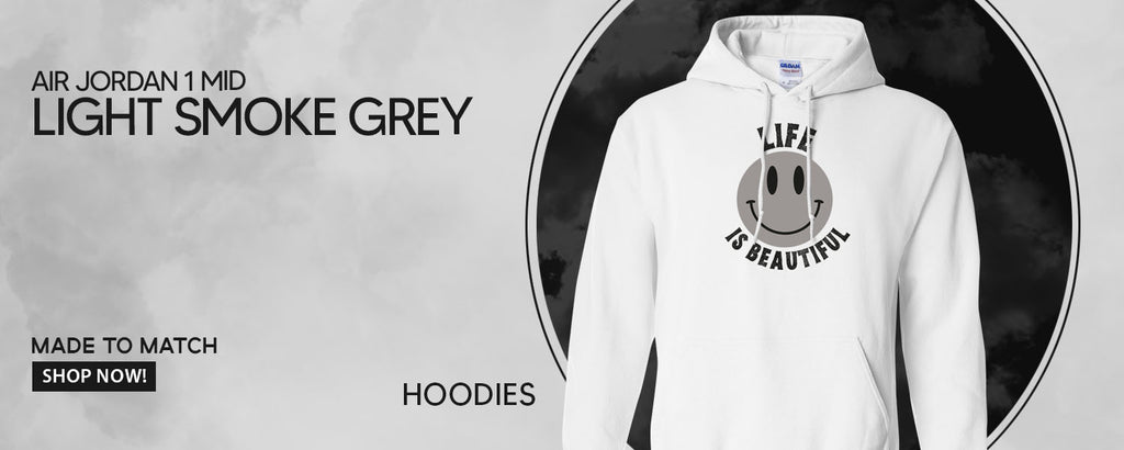 Light Smoke Grey Mid 1s Pullover Hoodies to match Sneakers | Hoodies to match Light Smoke Grey Mid 1s Shoes