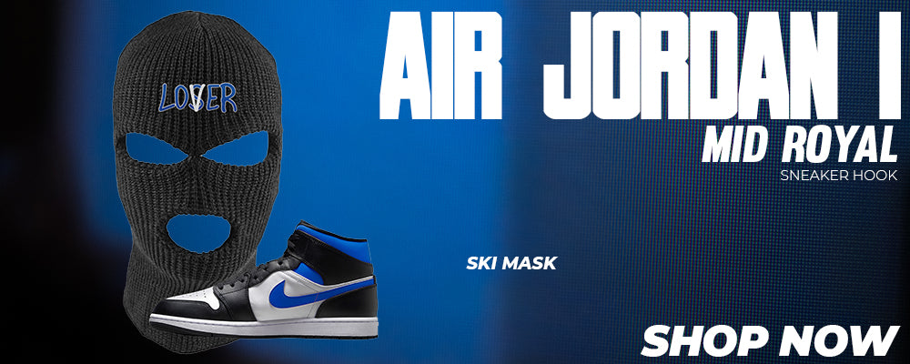 Air Jordan 1 Mid Royal Ski Masks to match Sneakers | Winter Masks to match Nike Air Jordan 1 Mid Royal Shoes