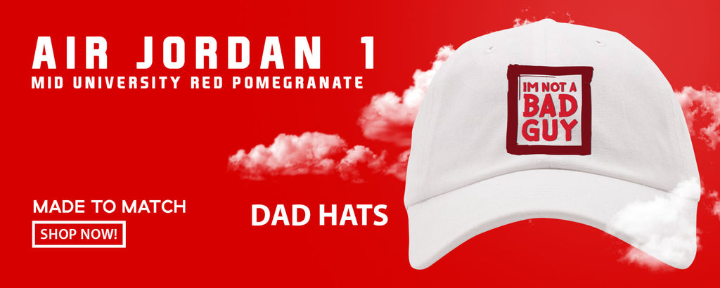 University Red Pomegranate Mid 1s Dad Hats to match Sneakers | Hats to match University Red Pomegranate Mid 1s Shoes