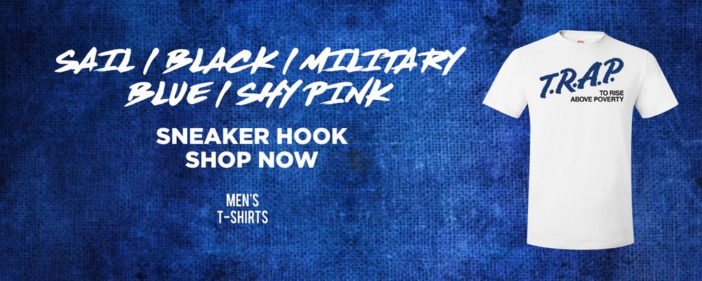 Sail Black Military Blue Shy Pink Low 1s T Shirts to match Sneakers | Tees to match Sail Black Military Blue Shy Pink Low 1s Shoes