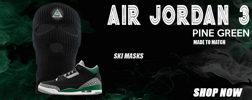 Pine Green 3s Ski Masks to match Sneakers | Winter Masks to match Pine Green 3s Shoes