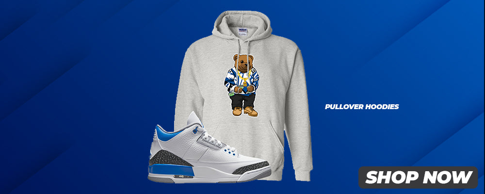 Racer Blue 3s Pullover Hoodies to match Sneakers | Hoodies to match Racer Blue 3s Shoes