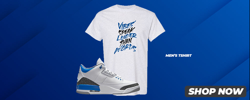 Racer Blue 3s T Shirts to match Sneakers | Tees to match Racer Blue 3s Shoes