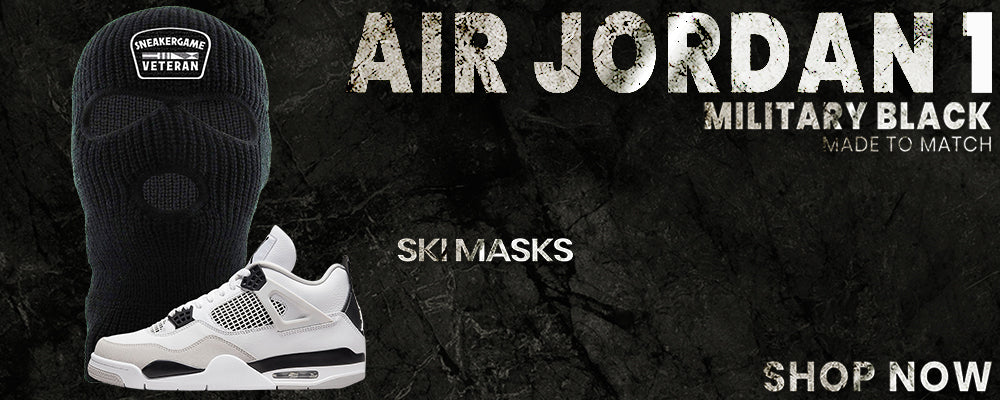 Military Black 4s Ski Masks to match Sneakers | Winter Masks to match Military Black 4s Shoes