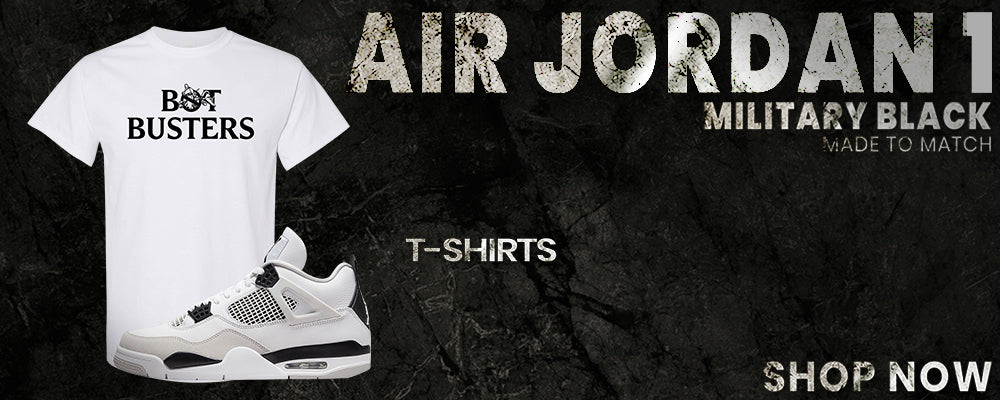 Military Black 4s T Shirts to match Sneakers | Tees to match Military Black 4s Shoes