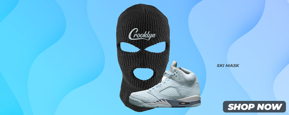 Blue Bird 5s Ski Masks to match Sneakers | Winter Masks to match Blue Bird 5s Shoes