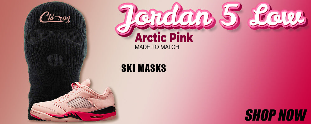 Arctic Pink Low 5s Ski Masks to match Sneakers | Winter Masks to match Arctic Pink Low 5s Shoes