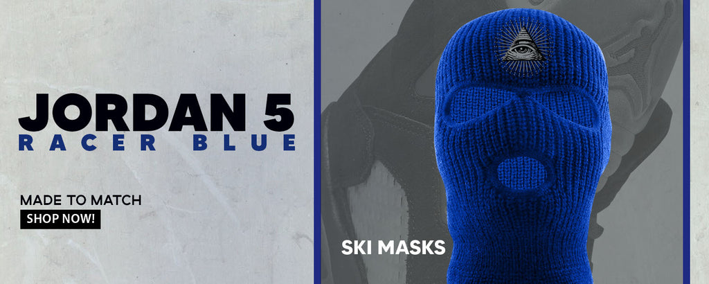 Racer Blue 5s Ski Masks to match Sneakers | Winter Masks to match Racer Blue 5s Shoes
