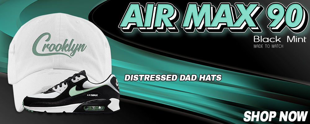 Black Mint 90s Distressed Dad Hats to match Sneakers | Hats to match Black Mint 90s Shoes