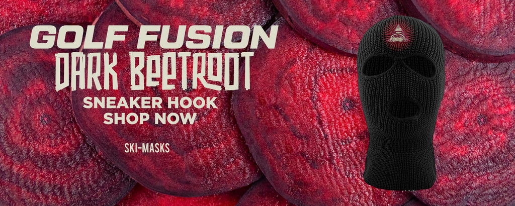 Fusion Red Dark Beetroot Golf 90s Ski Masks to match Sneakers | Winter Masks to match Fusion Red Dark Beetroot Golf 90s Shoes