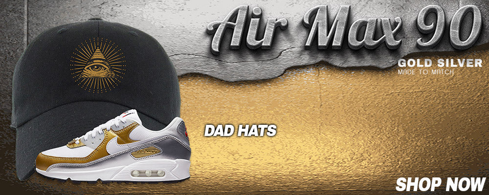 Gold Silver 90s Dad Hats to match Sneakers | Hats to match Gold Silver 90s Shoes