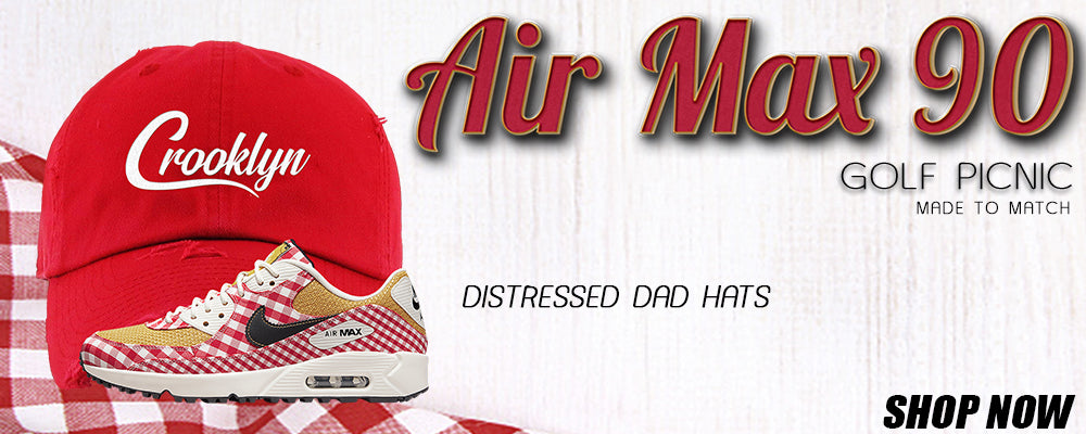 Picnic Golf 90s Distressed Dad Hats to match Sneakers | Hats to match Picnic Golf 90s Shoes