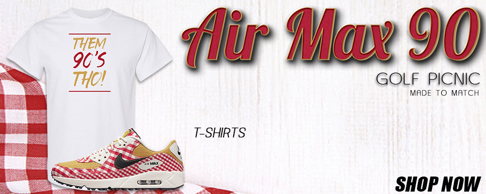 Picnic Golf 90s T Shirts to match Sneakers | Tees to match Picnic Golf 90s Shoes