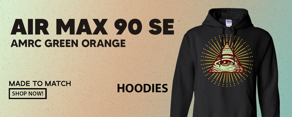 AMRC Green Orange SE 90s Pullover Hoodies to match Sneakers | Hoodies to match AMRC Green Orange SE 90s Shoes