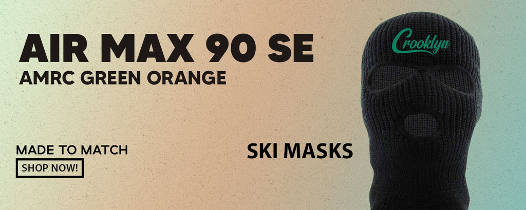 AMRC Green Orange SE 90s Ski Masks to match Sneakers | Winter Masks to match AMRC Green Orange SE 90s Shoes