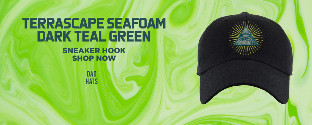 Seafoam Dark Teal Green 90s Dad Hats to match Sneakers | Hats to match Seafoam Dark Teal Green 90s Shoes