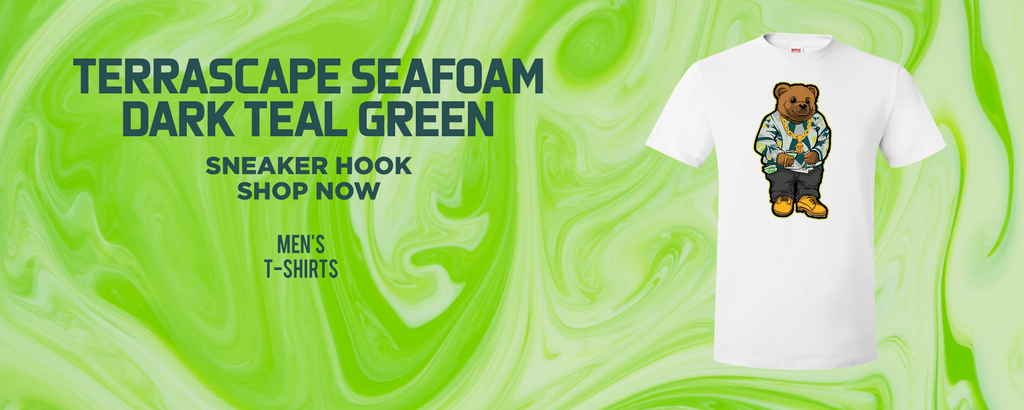 Seafoam Dark Teal Green 90s T Shirts to match Sneakers | Tees to match Seafoam Dark Teal Green 90s Shoes