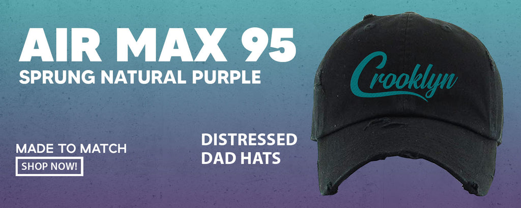 Sprung Natural Purple 95s Distressed Dad Hats to match Sneakers | Hats to match Sprung Natural Purple 95s Shoes