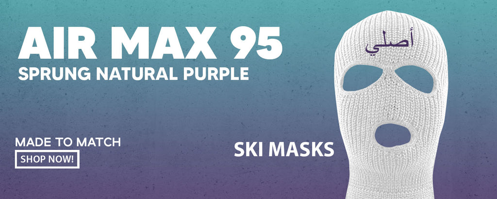 Sprung Natural Purple 95s Ski Masks to match Sneakers | Winter Masks to match Sprung Natural Purple 95s Shoes