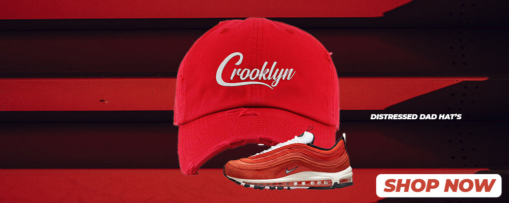 Blood Orange 97s Distressed Dad Hats to match Sneakers | Hats to match Blood Orange 97s Shoes