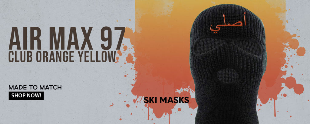 Club Orange Yellow 97s Ski Masks to match Sneakers | Winter Masks to match Club Orange Yellow 97s Shoes