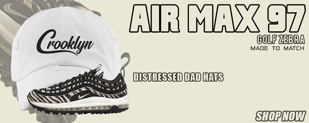 Zebra Golf 97s Distressed Dad Hats to match Sneakers | Hats to match Zebra Golf 97s Shoes