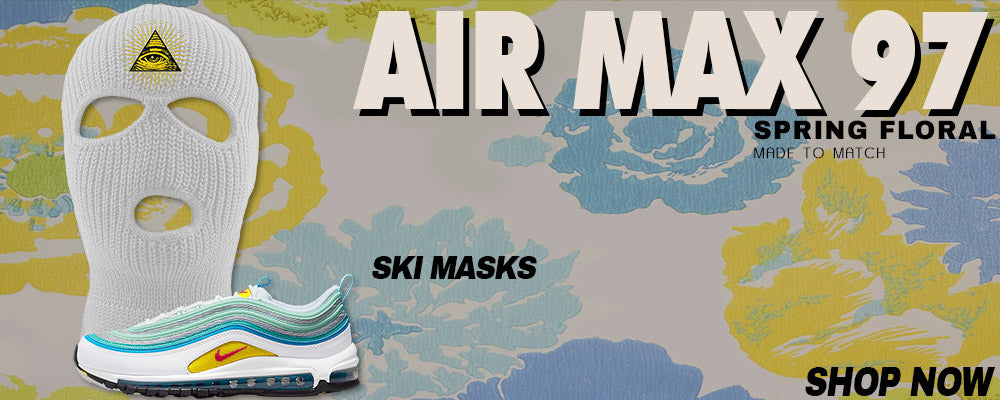 Spring Floral 97s Ski Masks to match Sneakers | Winter Masks to match Spring Floral 97s Shoes
