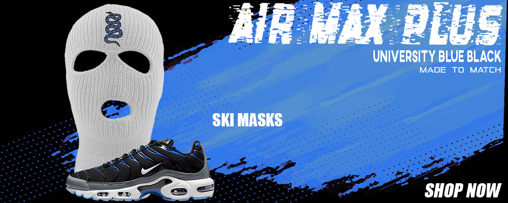 University Blue Black Pluses Ski Masks to match Sneakers | Winter Masks to match University Blue Black Pluses Shoes