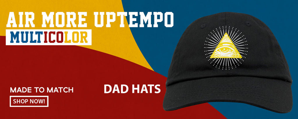 Multicolor Uptempos Dad Hats to match Sneakers | Hats to match Multicolor Uptempos Shoes