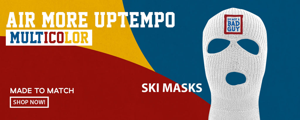 Multicolor Uptempos Ski Masks to match Sneakers | Winter Masks to match Multicolor Uptempos Shoes