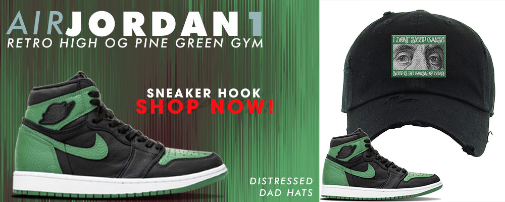 Jordan 1 Retro High OG Pine Green Gym Distressed Dad Hats to match Sneakers | Hats to match Air Jordan 1 Retro High OG Pine Green Gym Shoes