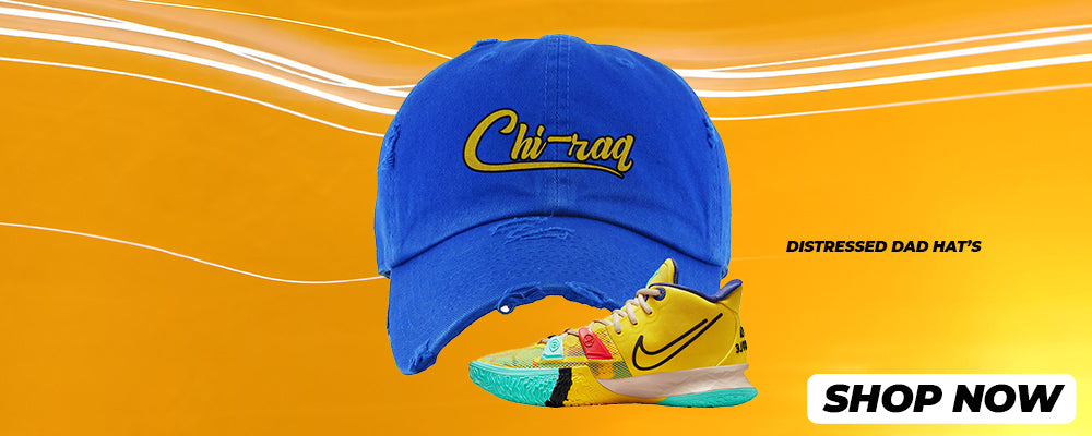 1 World 1 People Yellow 7s Distressed Dad Hats to match Sneakers | Hats to match 1 World 1 People Yellow 7s Shoes