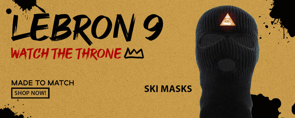 Throne Watch Bron 9s Ski Masks to match Sneakers | Winter Masks to match Throne Watch Bron 9s Shoes