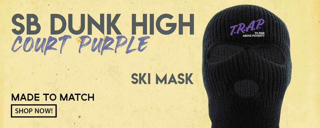 Court Purple High Dunks Ski Masks to match Sneakers | Winter Masks to match Court Purple High Dunks Shoes