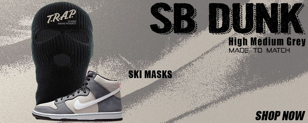 Medium Grey High Dunks Ski Masks to match Sneakers | Winter Masks to match Medium Grey High Dunks Shoes
