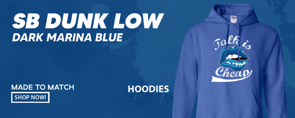Dark Marina Blue Low Dunks Pullover Hoodies to match Sneakers | Hoodies to match Dark Marina Blue Low Dunks Shoes