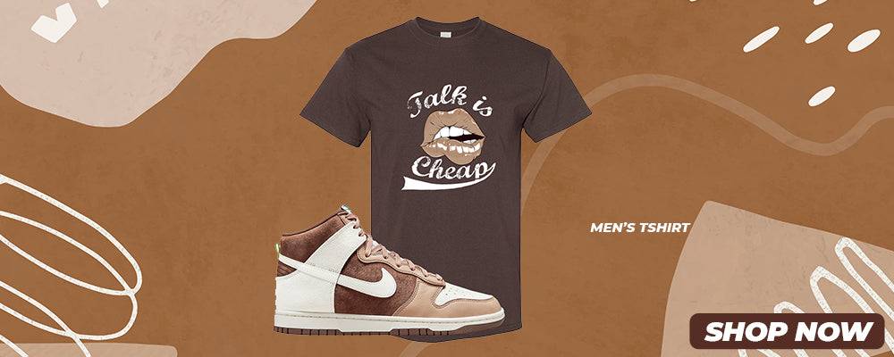 Light Chocolate High Dunks T Shirts to match Sneakers | Tees to match Light Chocolate High Dunks Shoes