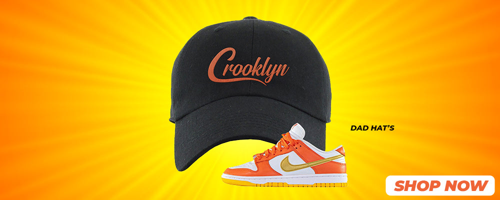 Golden Orange Low Dunks Dad Hats to match Sneakers | Hats to match Golden Orange Low Dunks Shoes