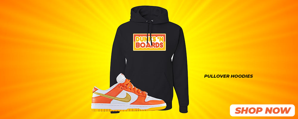 Golden Orange Low Dunks Pullover Hoodies to match Sneakers | Hoodies to match Golden Orange Low Dunks Shoes