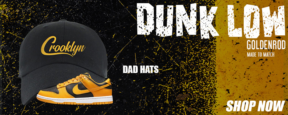 Goldenrod Low Dunks Dad Hats to match Sneakers | Hats to match Goldenrod Low Dunks Shoes