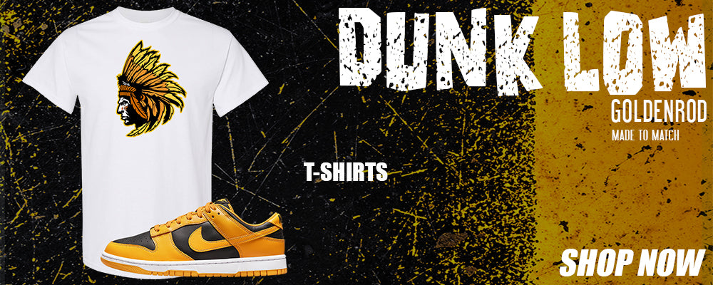 Goldenrod Low Dunks T Shirts to match Sneakers | Tees to match Goldenrod Low Dunks Shoes